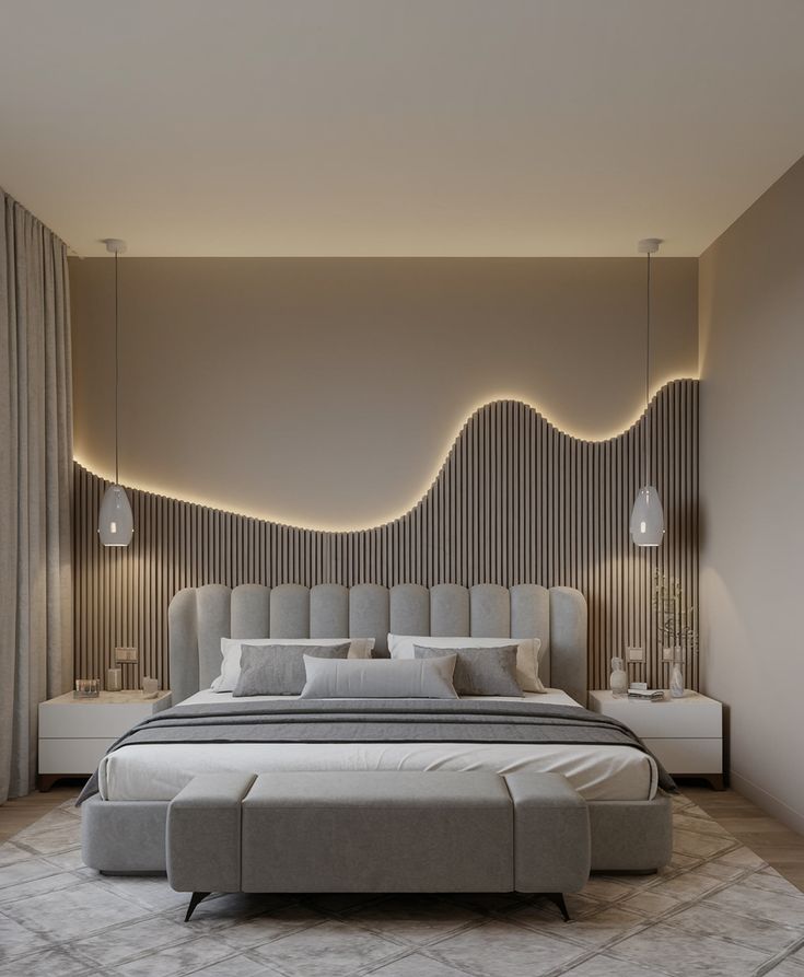 The Serene Fluted Bed