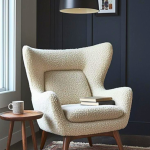 Boucle Wingback Chair